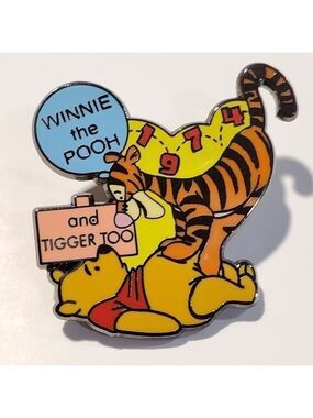 Vtg Winnie The Pooh and Tigger Too 1974 100yrs of Dreams Disney pin #29